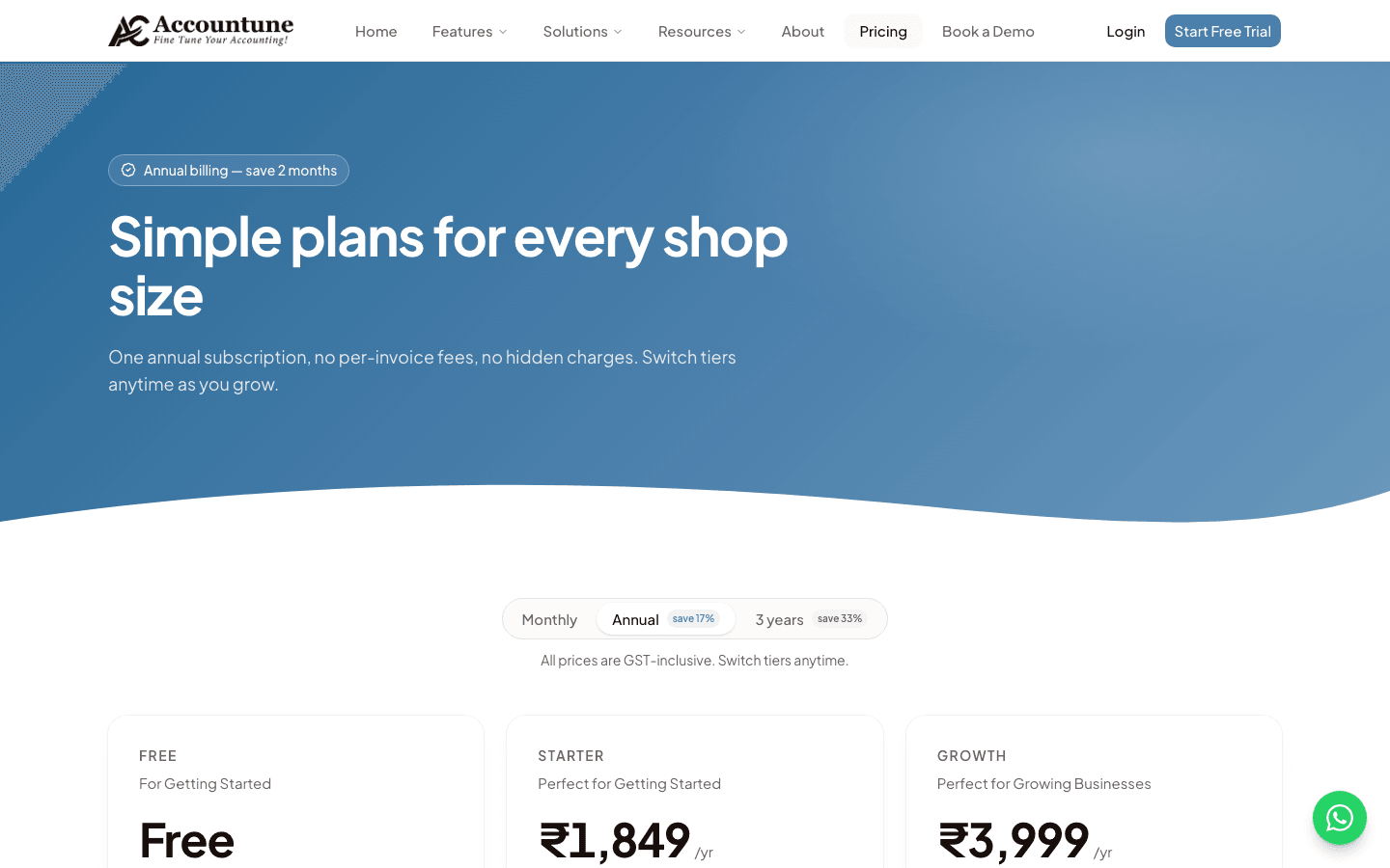 Accountune — Pricing & Plans