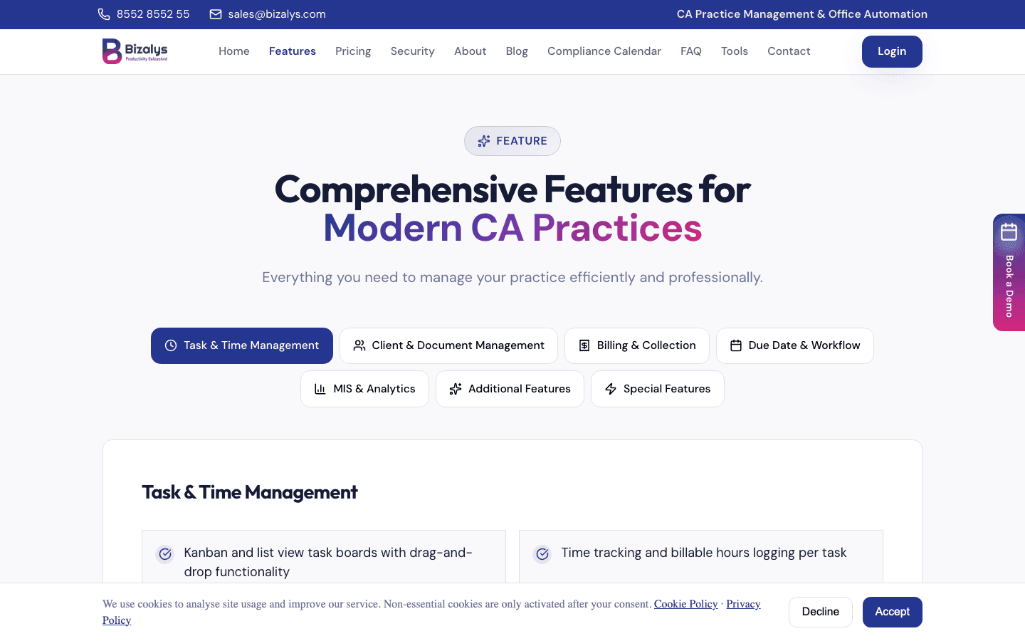 Bizalys — Key Features
