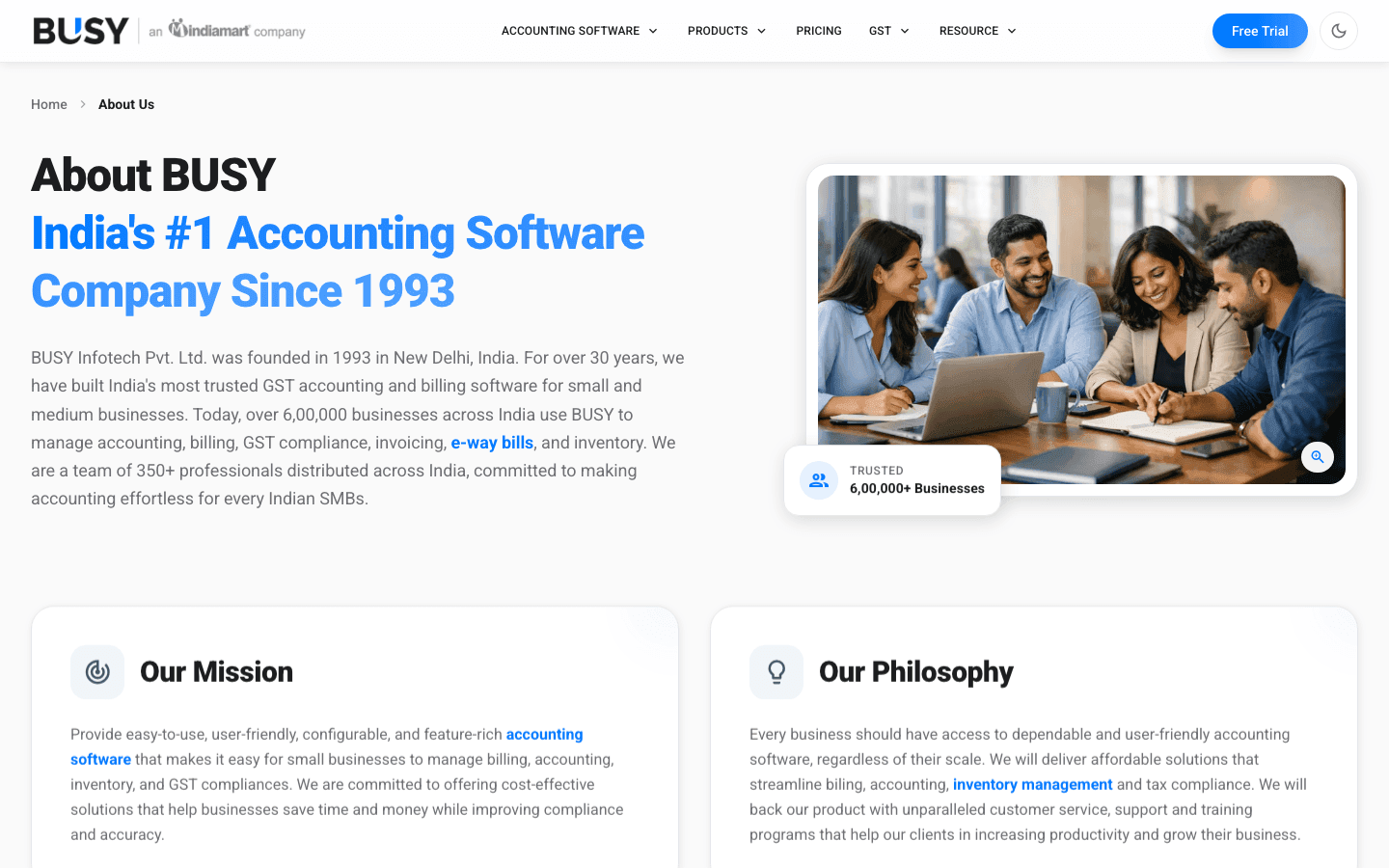 BUSY Accounting — Product Portal
