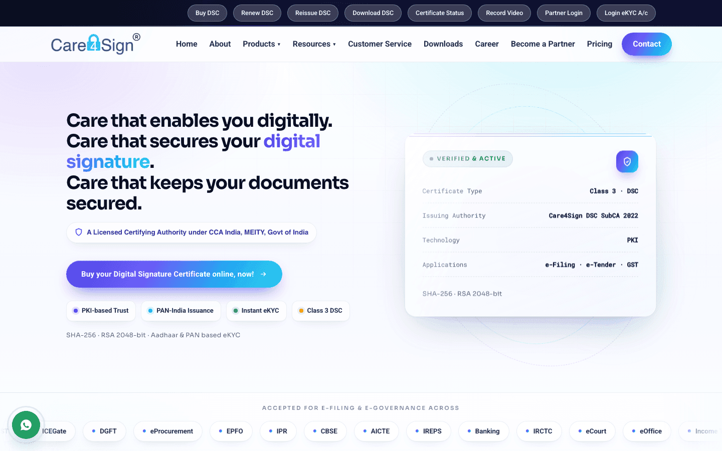 Care 4 Sign — Key Features