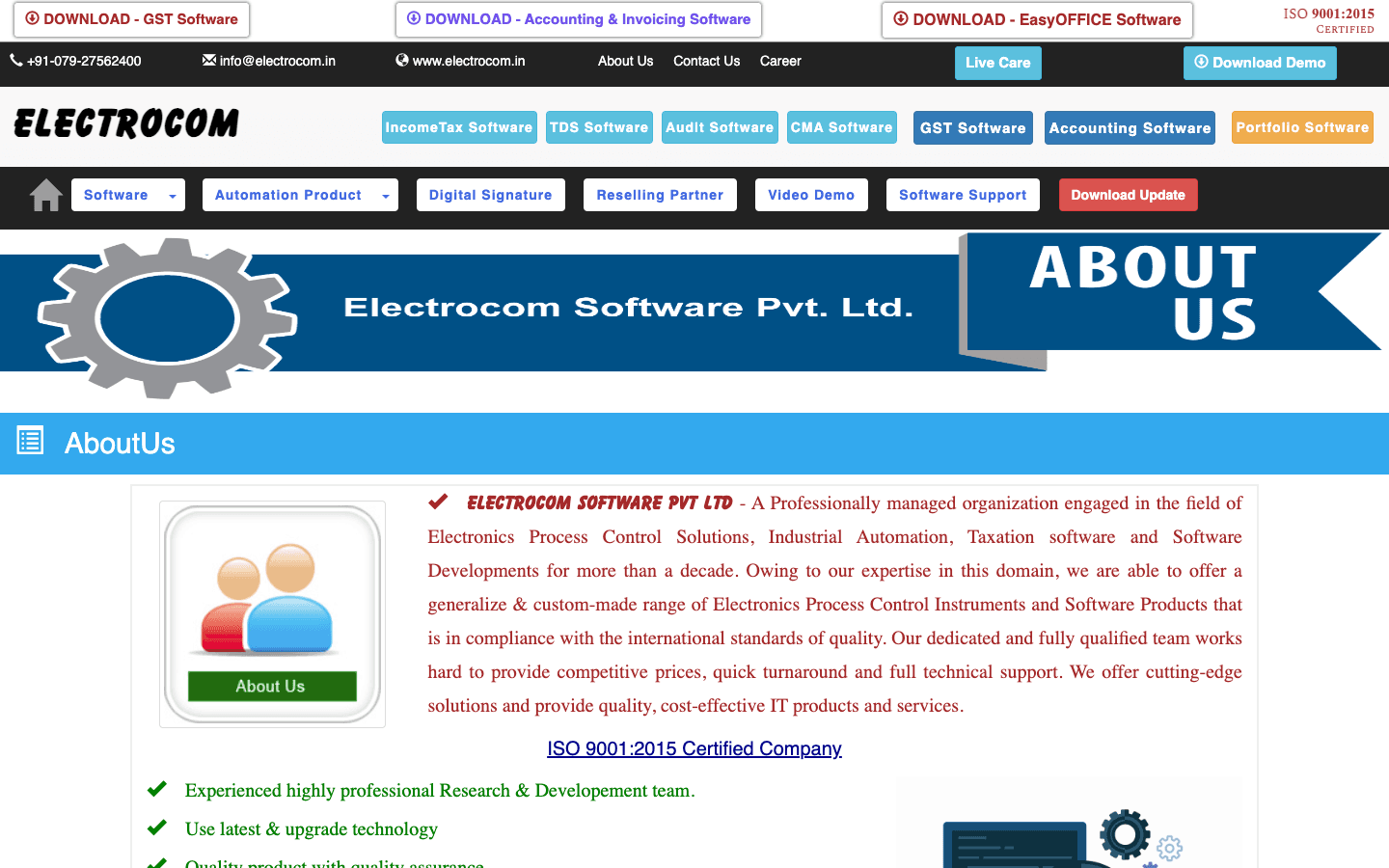 EasyOffice GST (Electrocom) — Product Portal