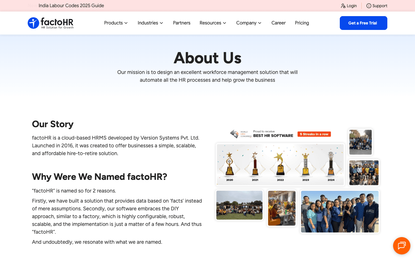 factoHR — Product Portal