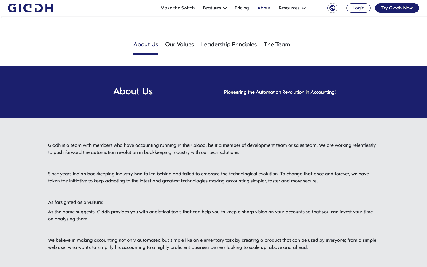 Giddh — Product Portal