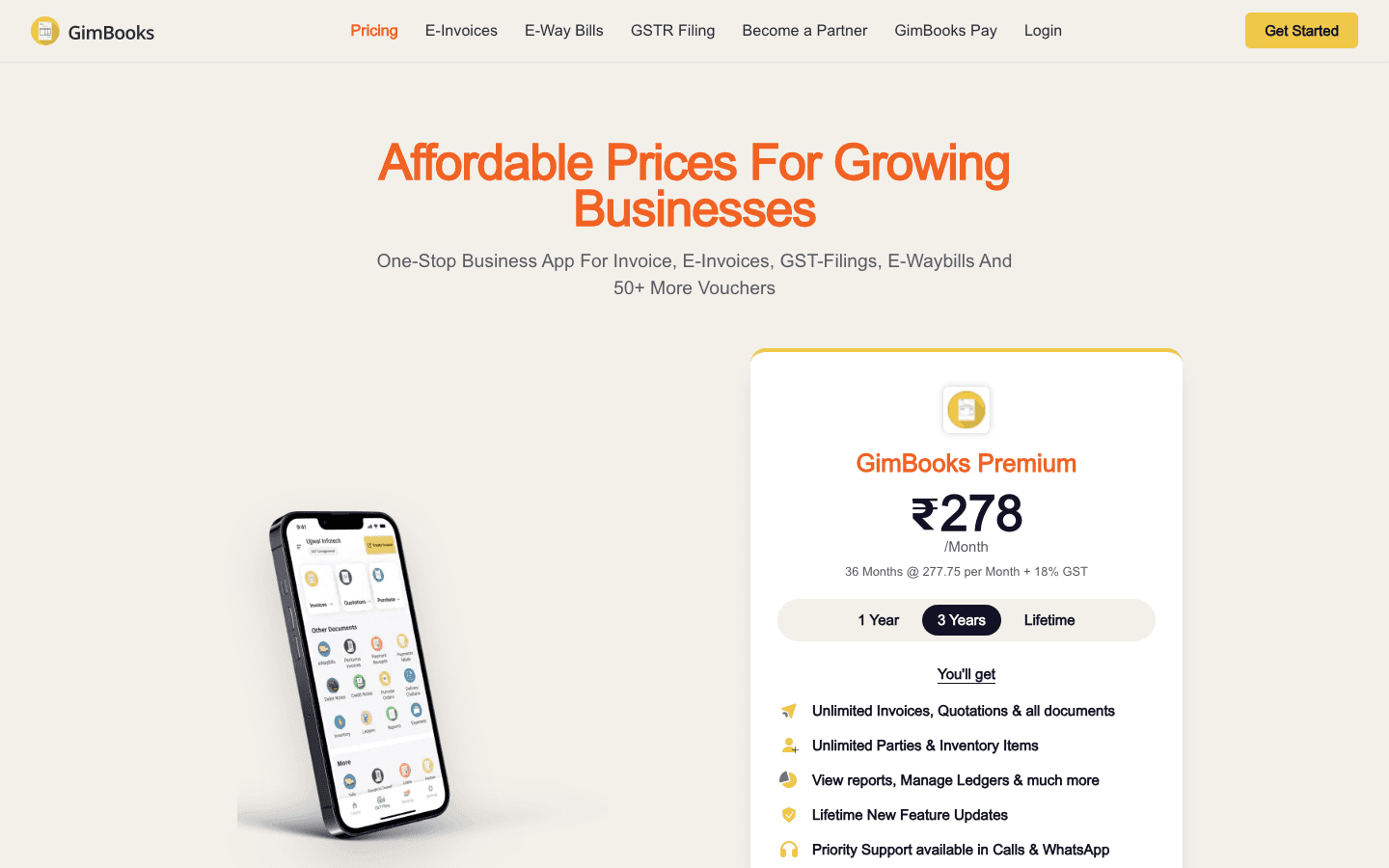 GimBooks — Pricing & Plans