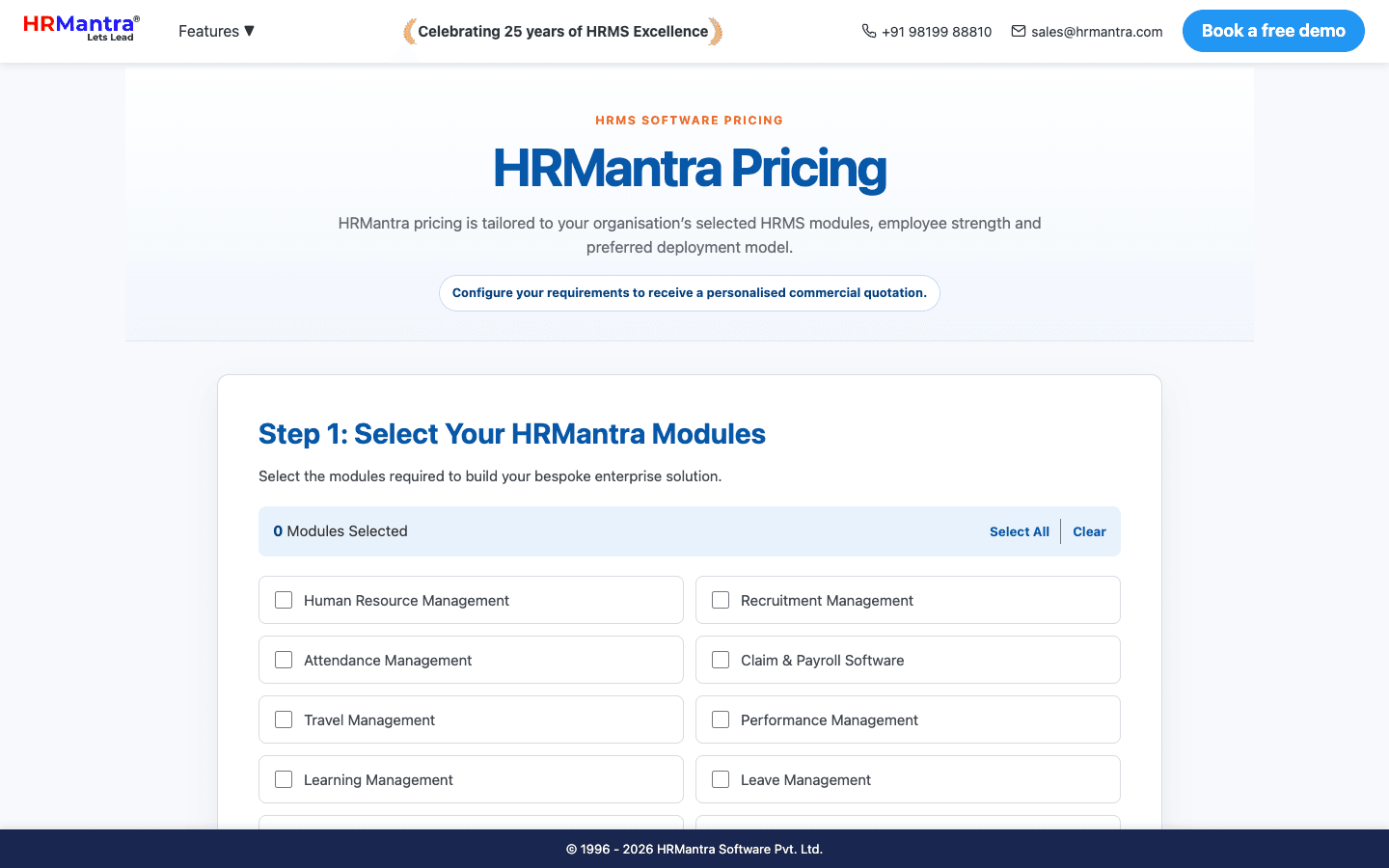 HRMantra — Pricing & Plans