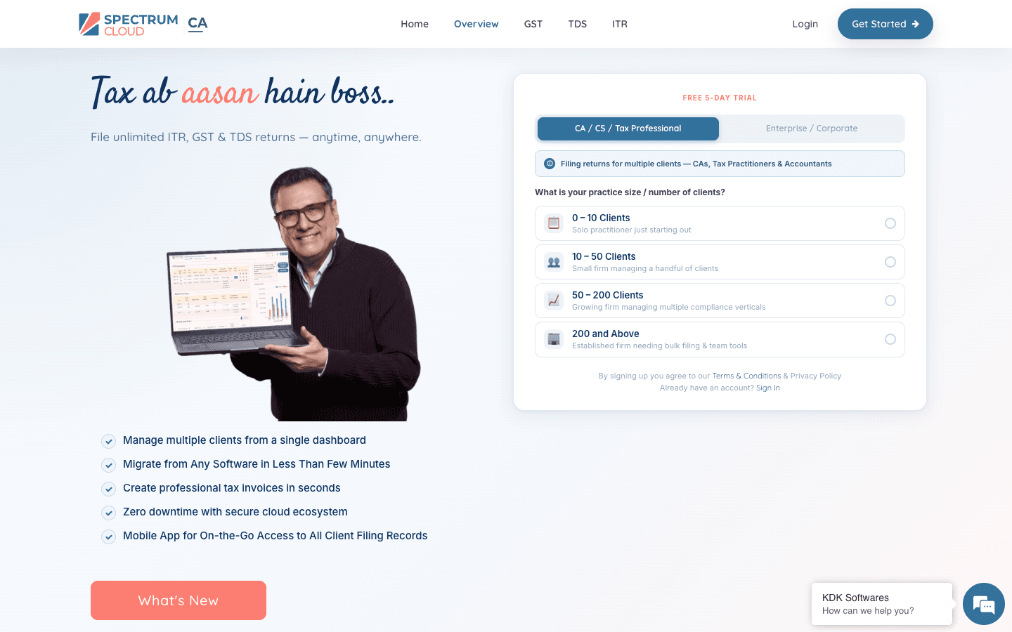 KDK Express GST / Spectrum — Key Features