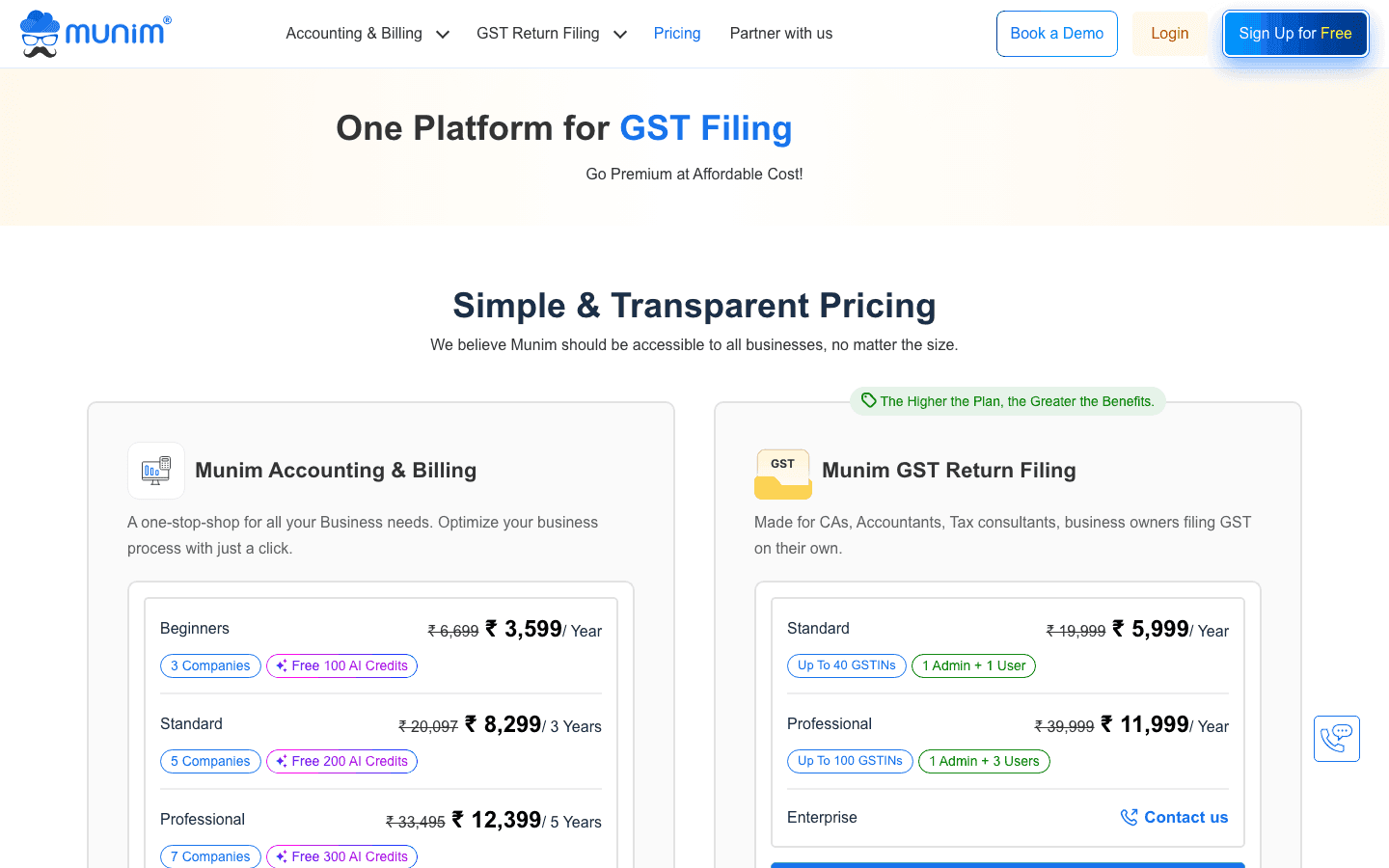 Munim (theMunim) — Pricing & Plans