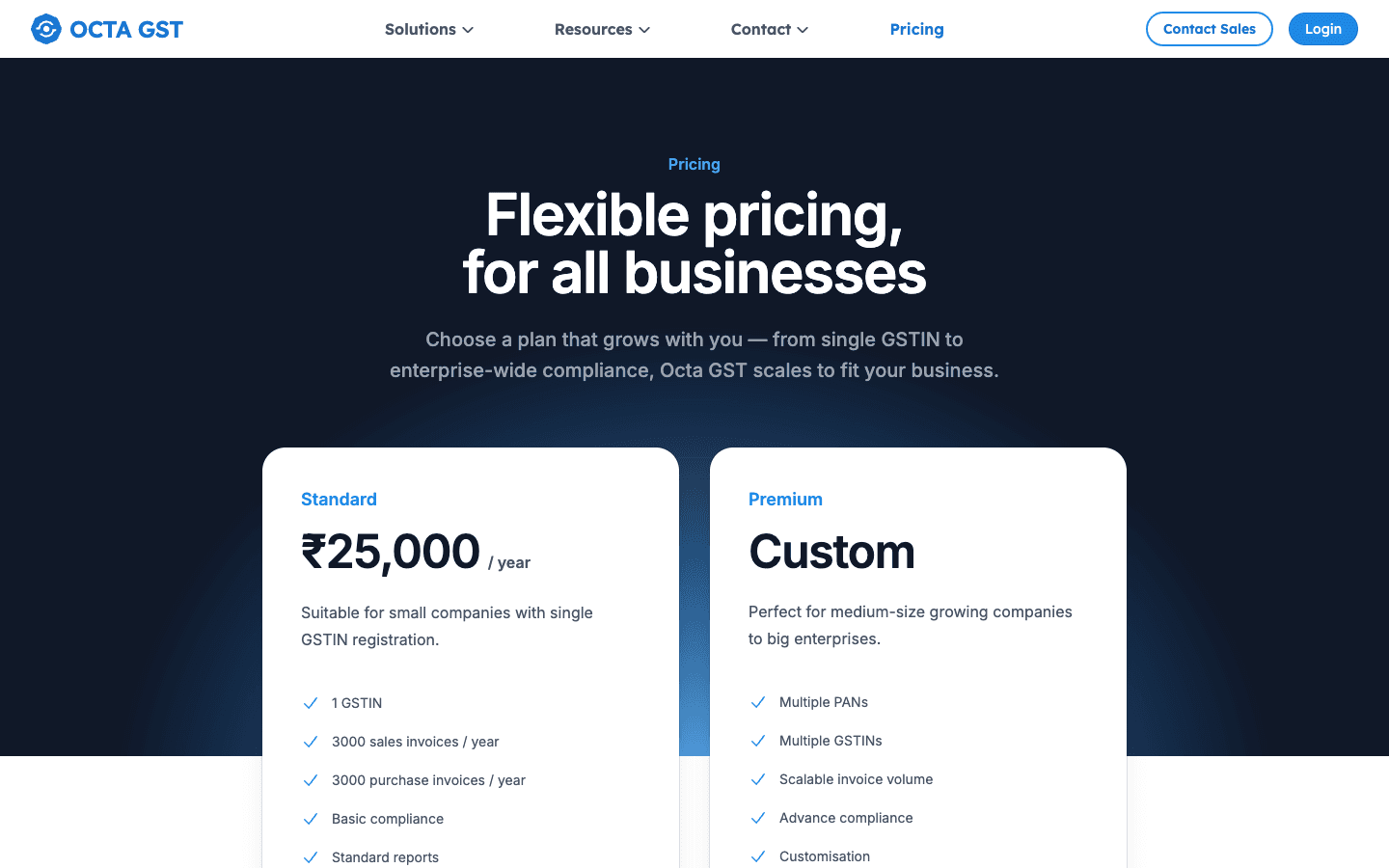 Octa GST — Pricing & Plans