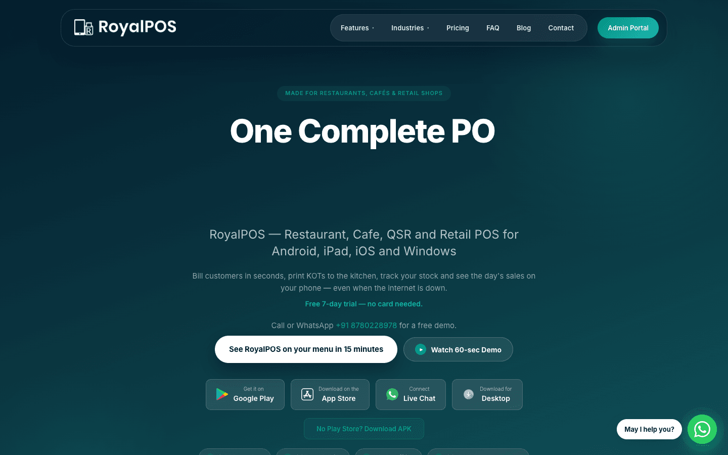 RoyalPOS — Product Portal