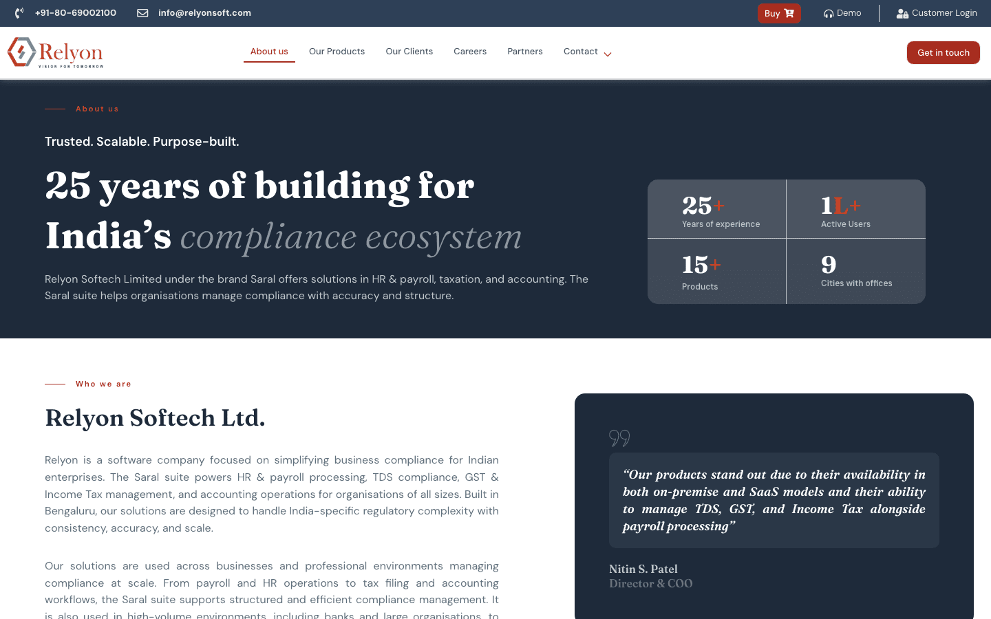 Saral Accounts — Product Portal