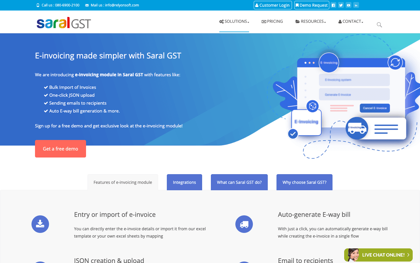 Saral GST — Key Features