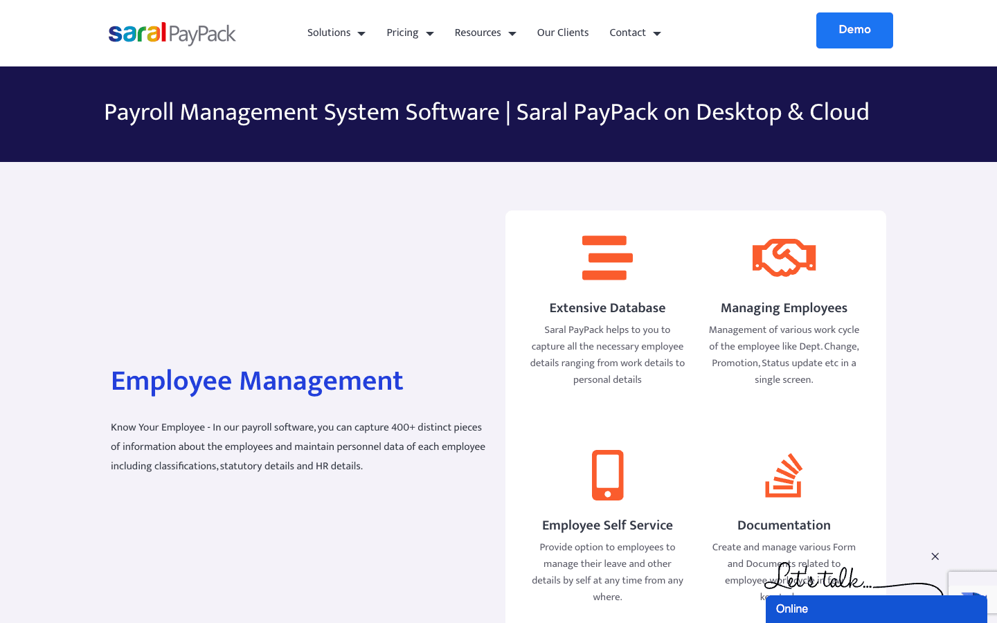 Saral PayPack — Key Features