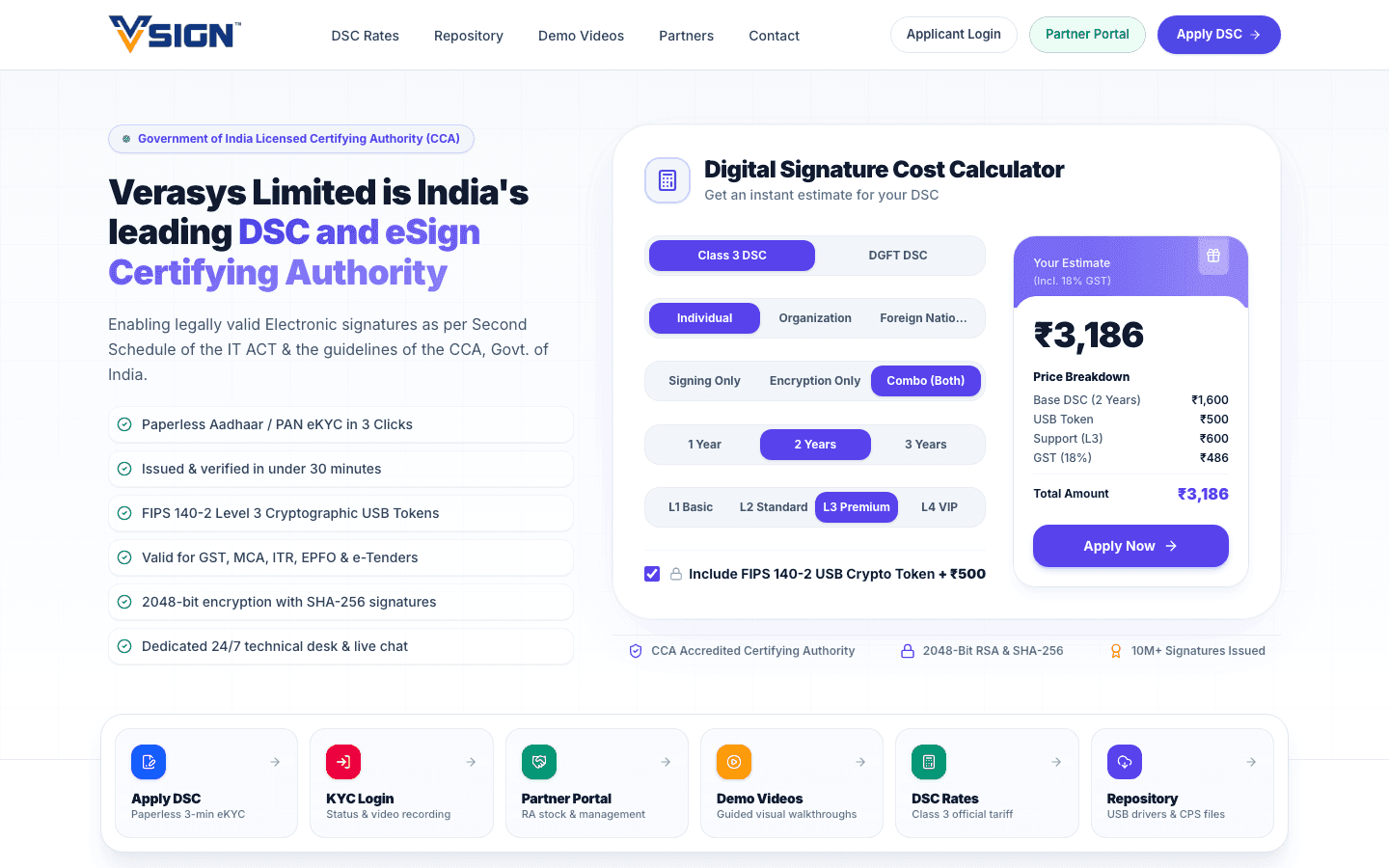 Vsign (Verasys) — Pricing & Plans