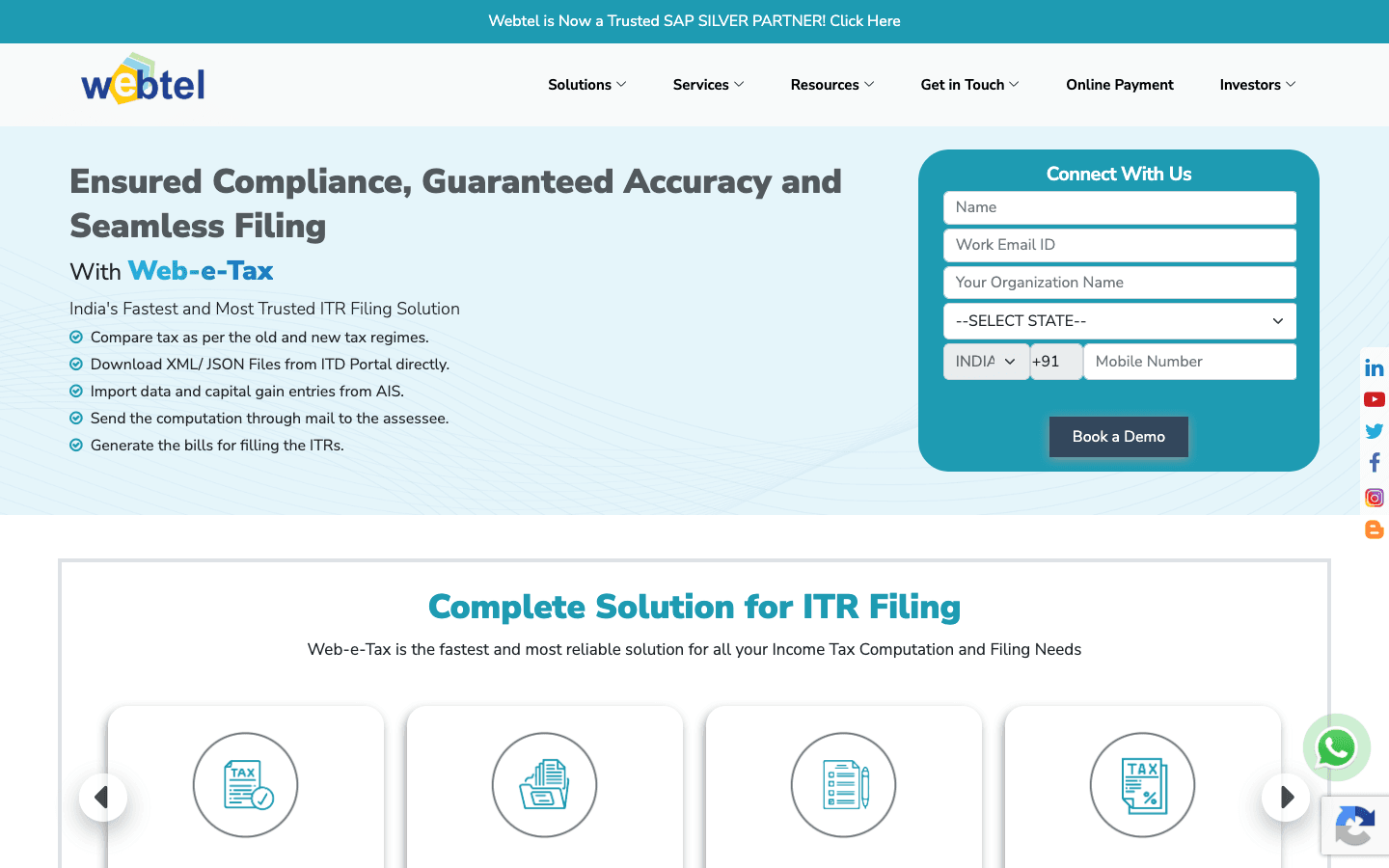 Web-e-Tax — Key Features
