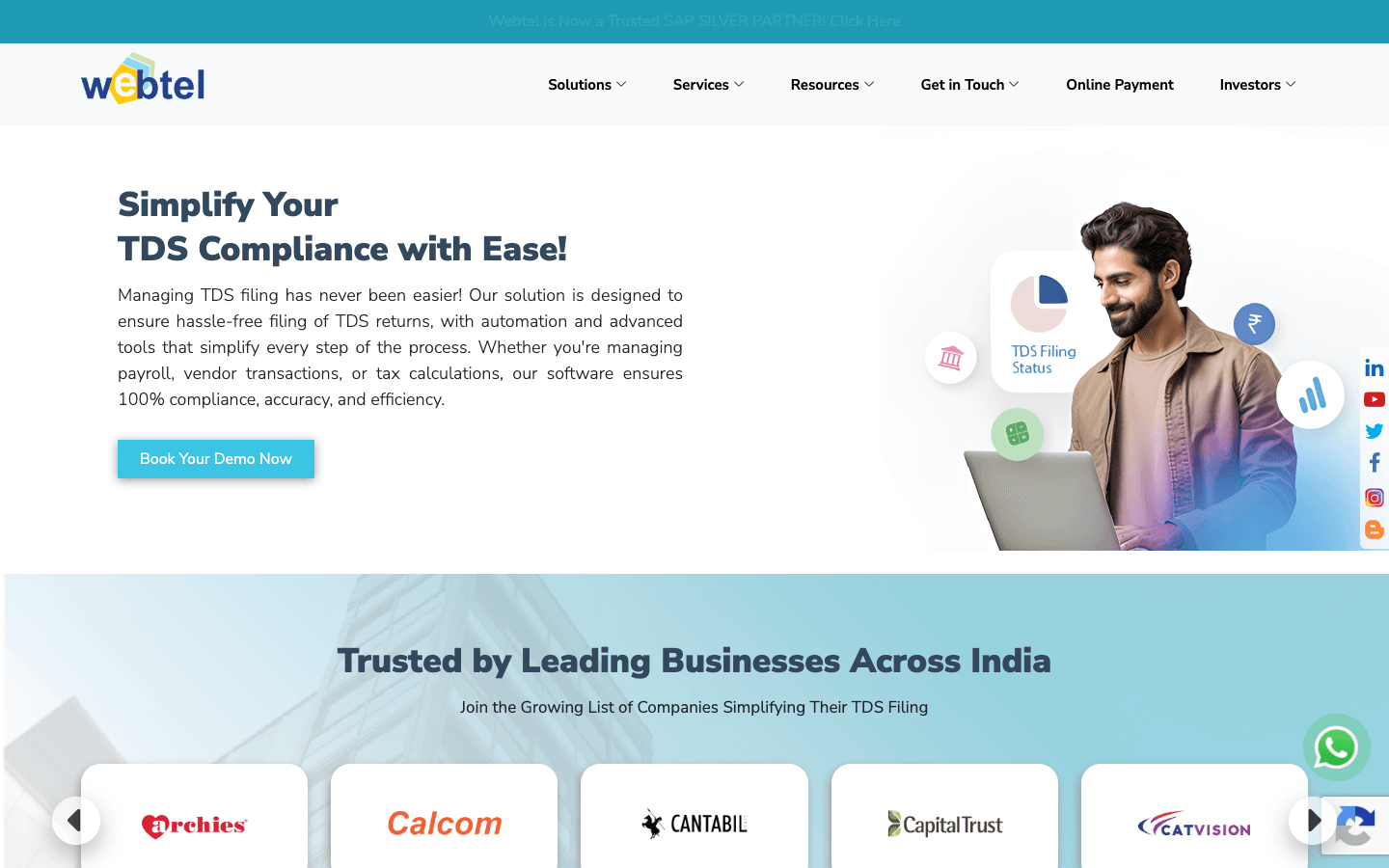 Webtel Web-e-TDS — Key Features