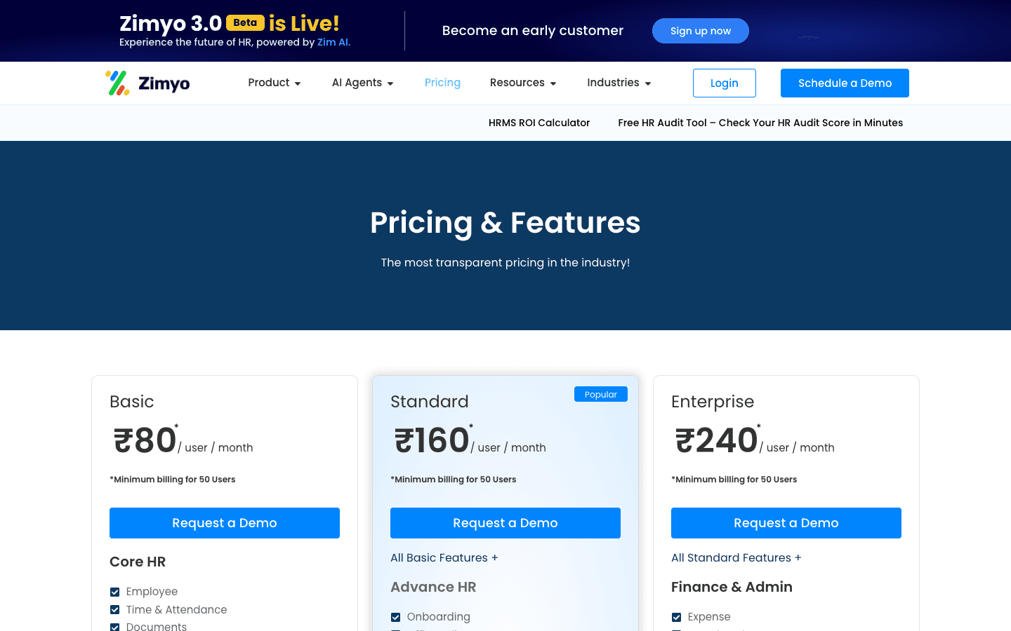 Zimyo — Pricing & Plans