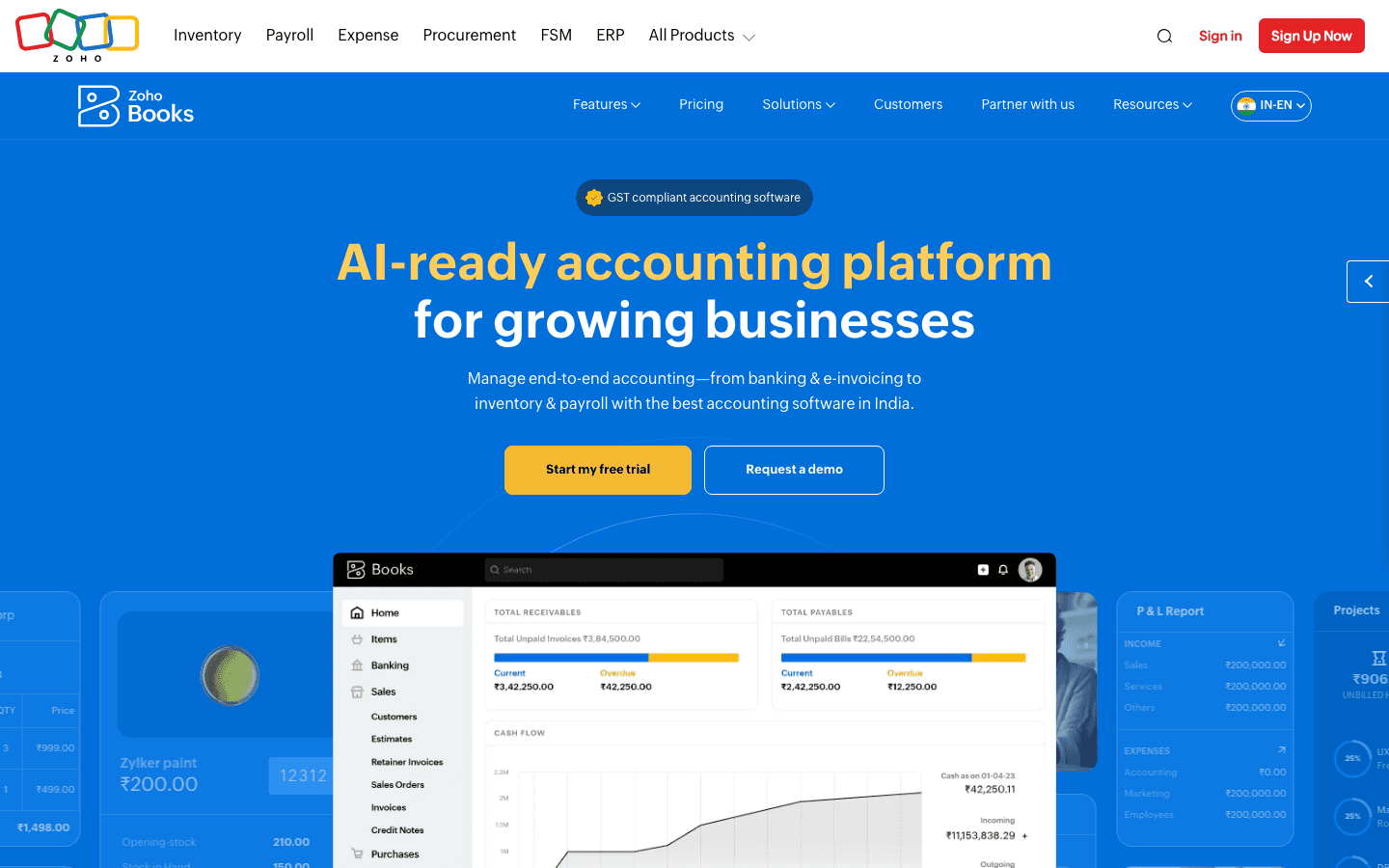 Zoho Books — Key Features